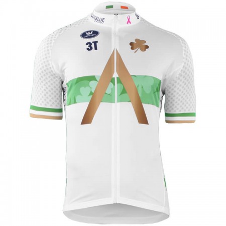 Tenue Cycliste et Cuissard à Bretelles 2018-2019 Aqua Blue Sport Championnats d'Irlande